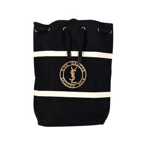 Saint Laurent Rive Gauche Backpack in Black Canvas